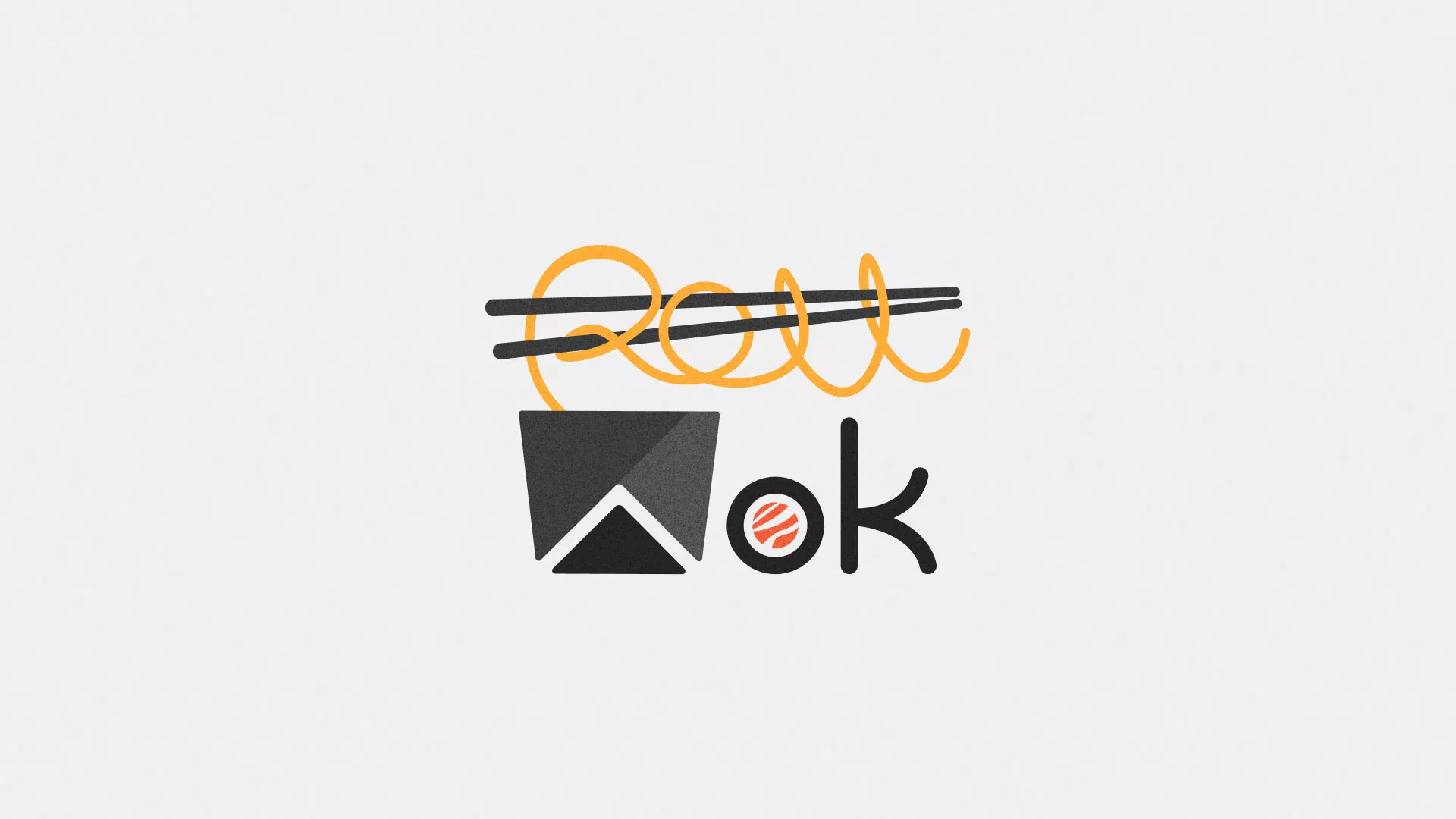Разработка логотипа суши-бара «Roll Wok Club» в Северодвинске